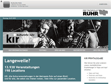 Tablet Screenshot of kulturinforuhr.de